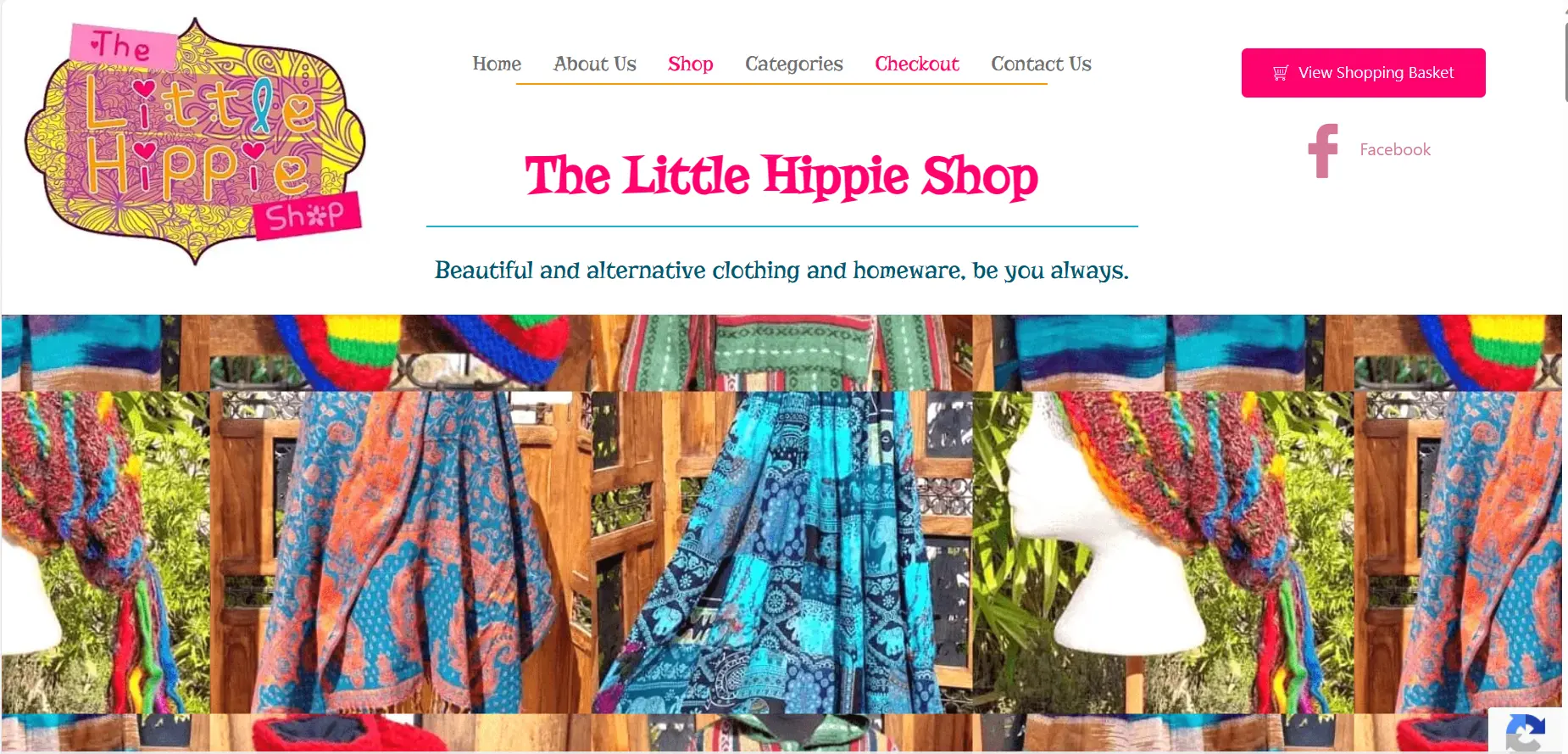 The Little Hippie Shop Website Portfolio Showcase